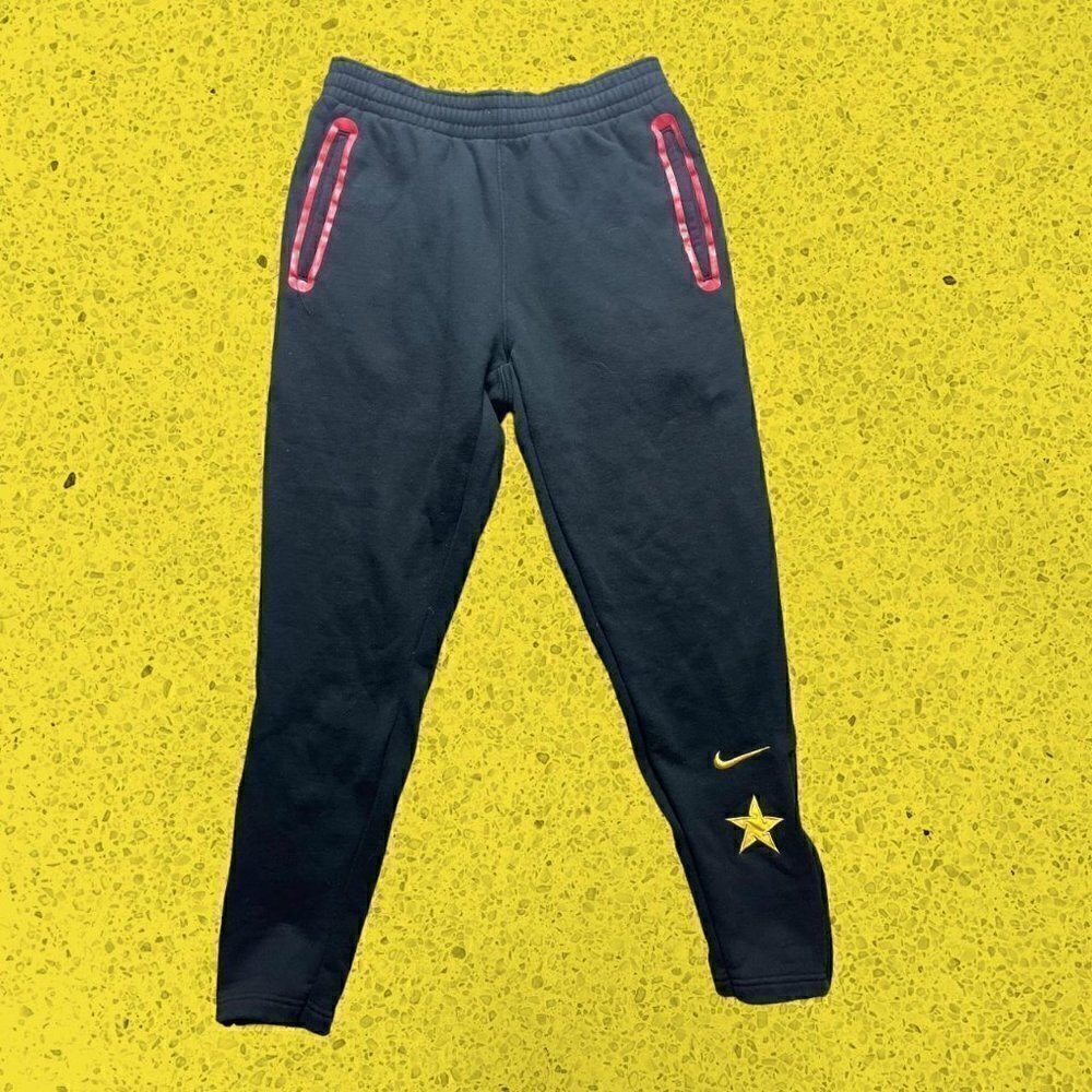Nike sweatpants China Olympics swoosh black red yellow mens M medium tapered